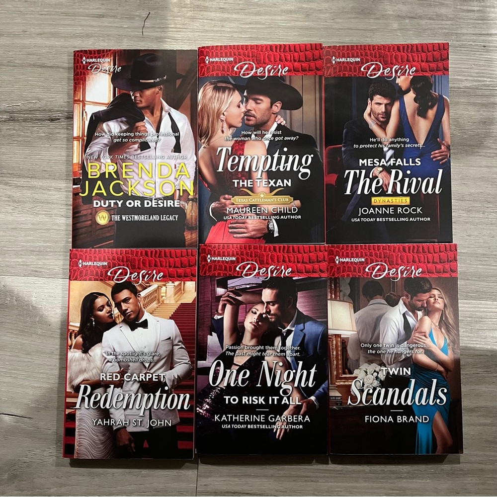 6 NWT Harlequin Desire Paperback Romance Novels